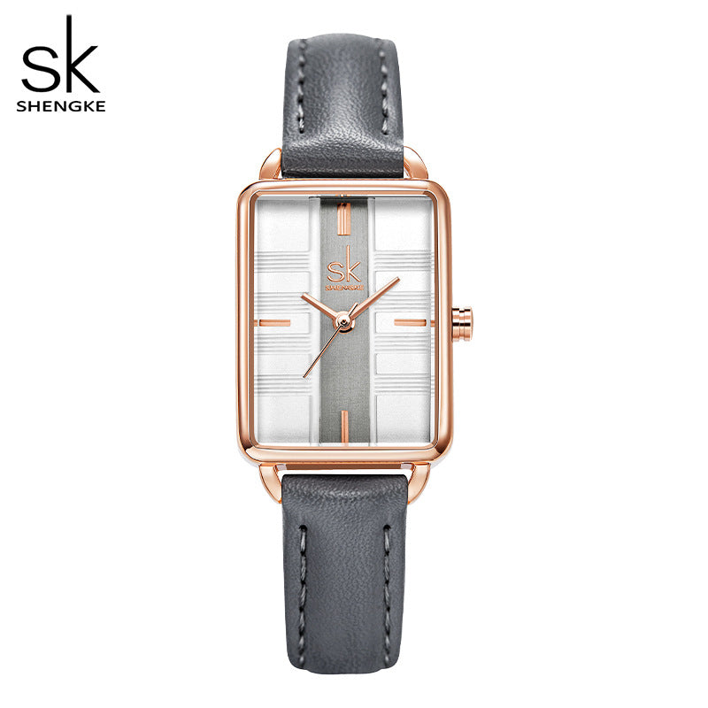 SK Fashion Women’s Quartz Watch – 30M Waterproof Thin Strap, Minimalist Design