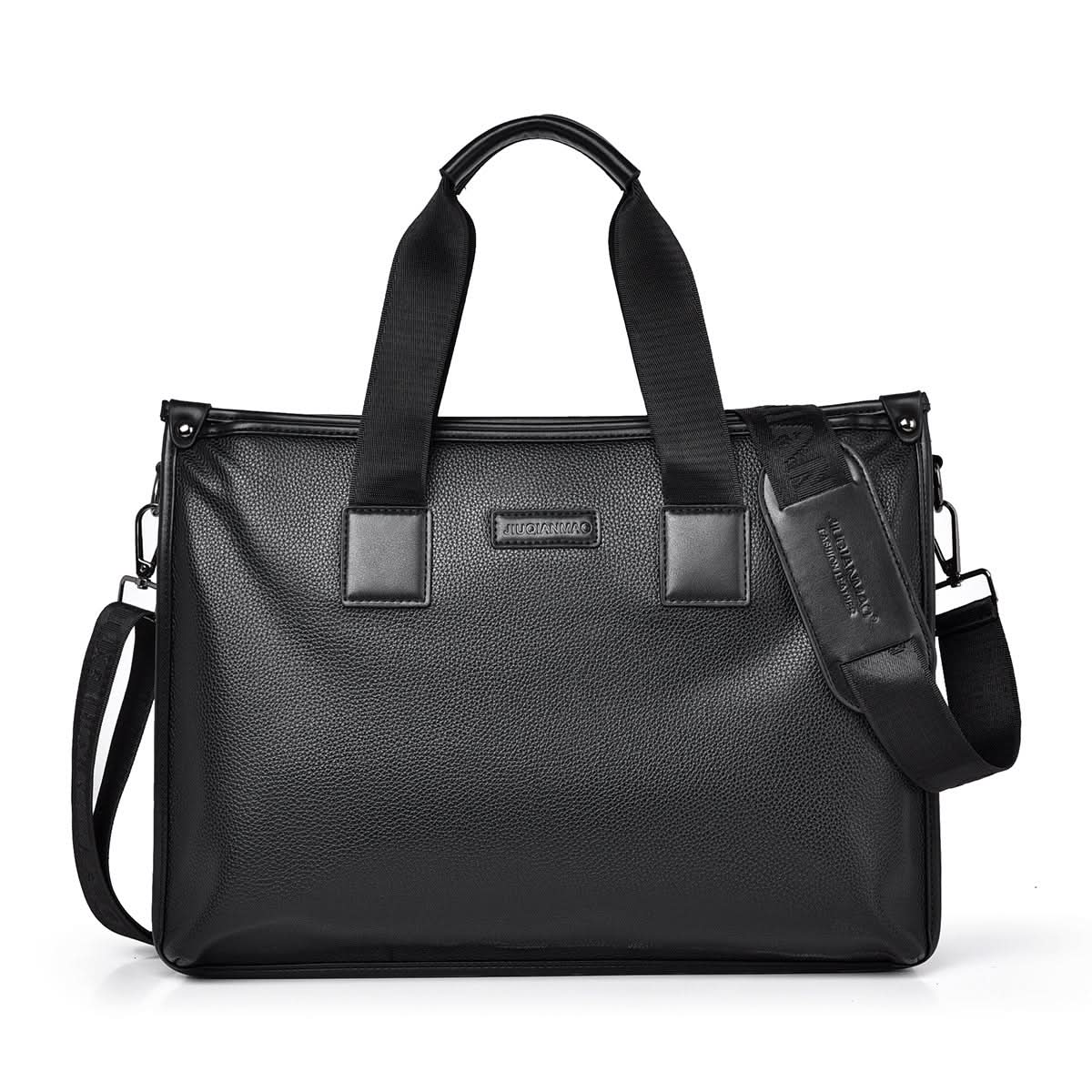 Men’s Trendy Large Capacity Business Messenger Bag – PU Leather Shoulder Bag