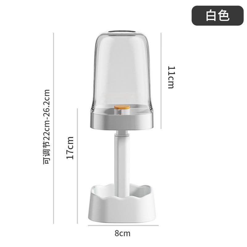 Wall-Mounted Toothbrush Holder with Cups – Mouthwash Cup Storage Organizer