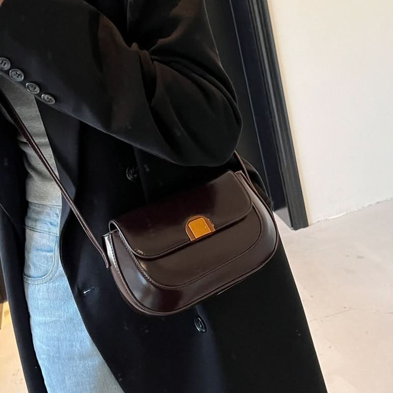 Women’s Trendy Retro Saddle Underarm Bag – Fashion PU Shoulder Messenger Bag