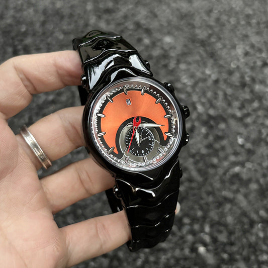 Retro Blade Watch for Men – Quartz Analog Luminous Dial with Alloy Strap