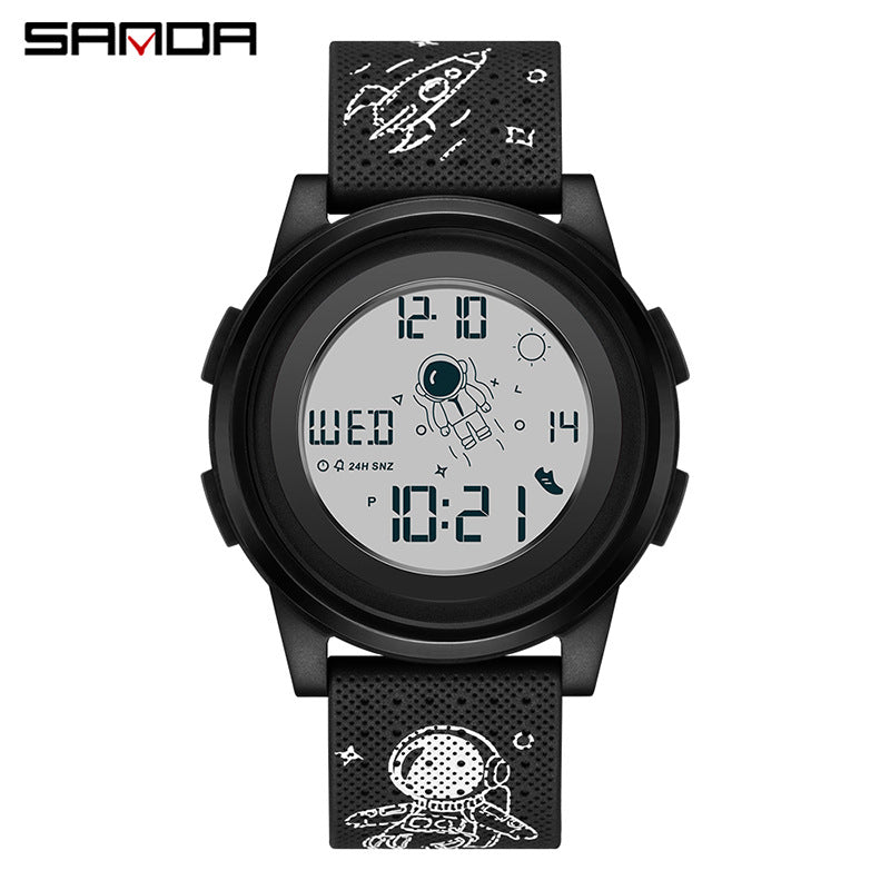 SANDA Astronaut Digital Watch – Unisex Luminous Waterproof Sports Watch