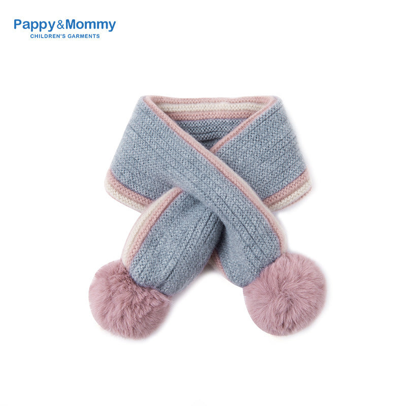 Baby Winter Scarf – Soft Knit Imitation Cashmere, Warm Jacquard Design