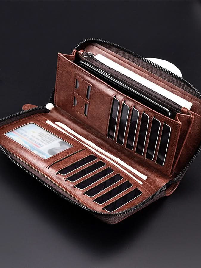 Men's Elegant PU Leather Business Handbag – Retro Style