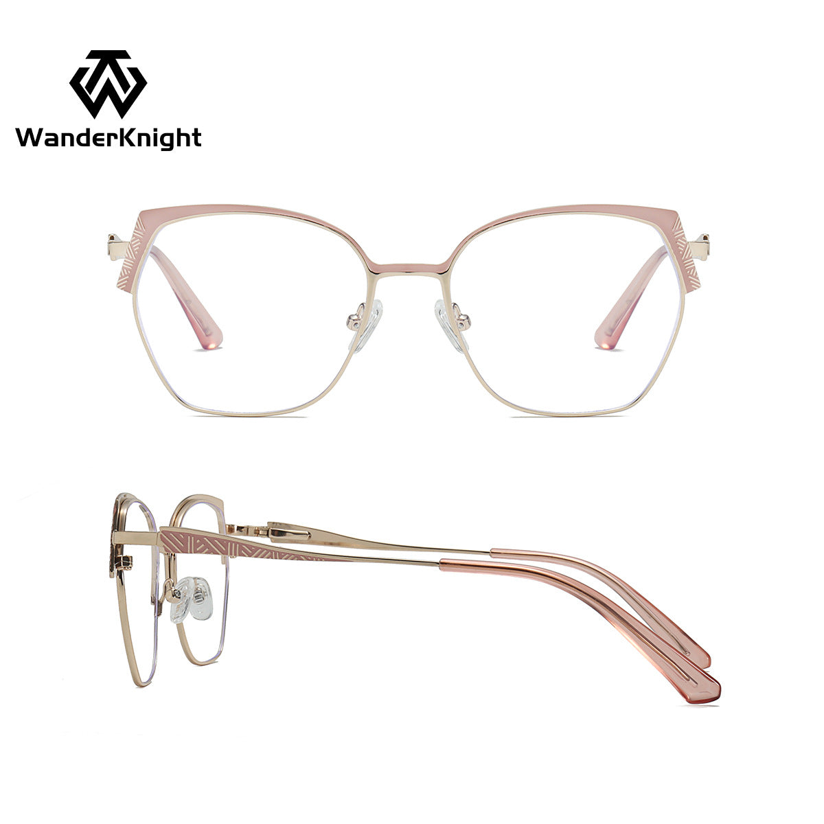 Stylish Metal Blue Light Blocking Glasses Frame for Women
