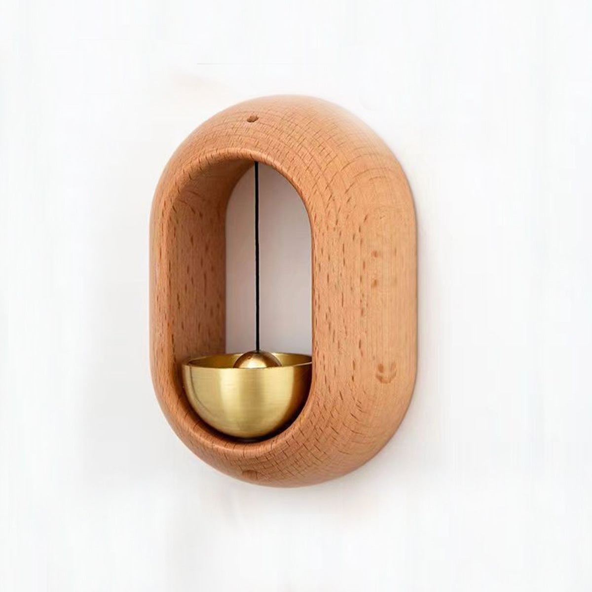 Brass Wind Chime Doorbell – Modern Oval Pendant for Home Décor & Meditation
