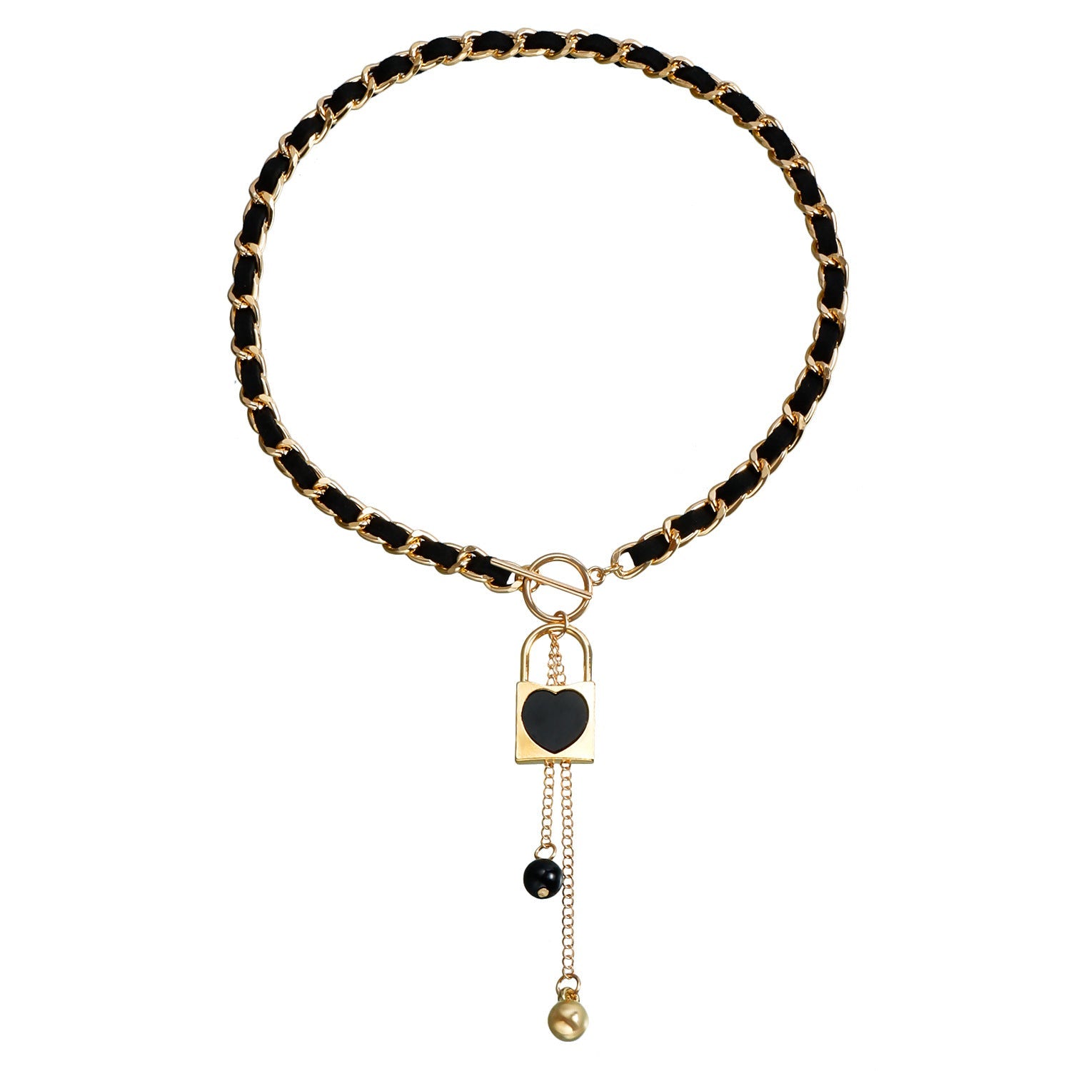 Velvet Heart Pendant Necklace for Women – Layered Clavicle Chain Jewelry
