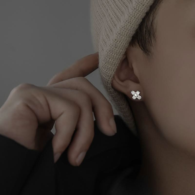 Unisex Minimalist Cross Earrings
