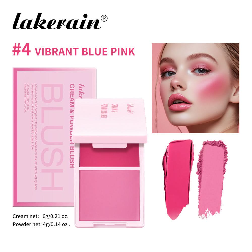 2-in-1 Blush Cream & Powder – Long-Lasting, Blendable, Matte & Dewy Finish