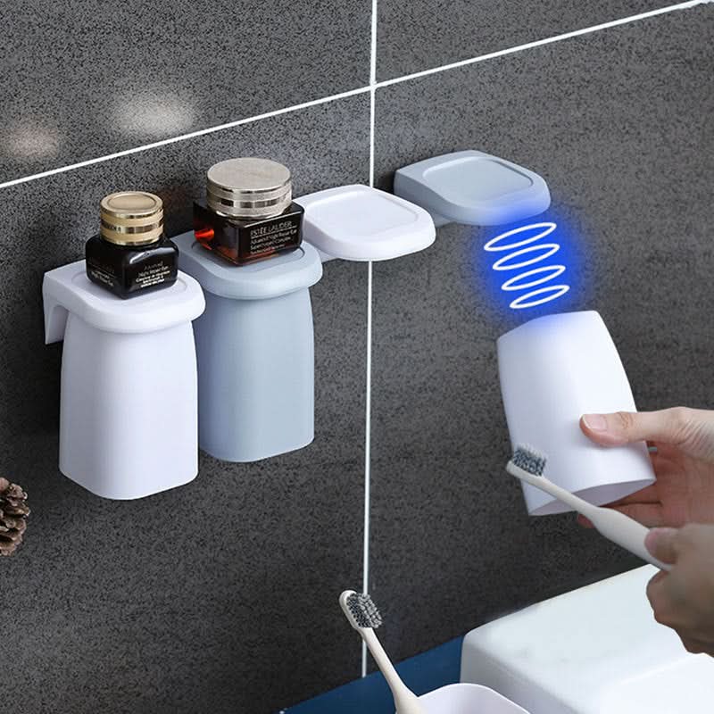 Wall-Mounted Mouthwash Cup – Toothbrush Rinse Cup for Bathroom Storage