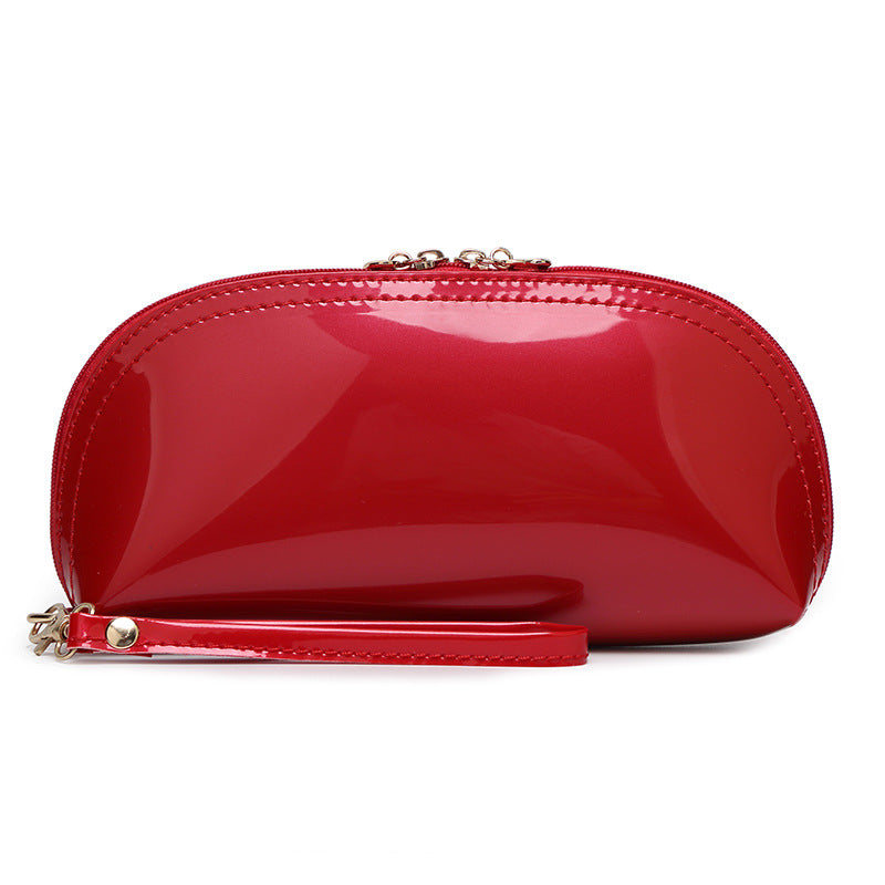 Mini Patent Leather Clutch Bag – Stylish Zipper Purse for Women, Compact Evening & Cosmetic Clutch