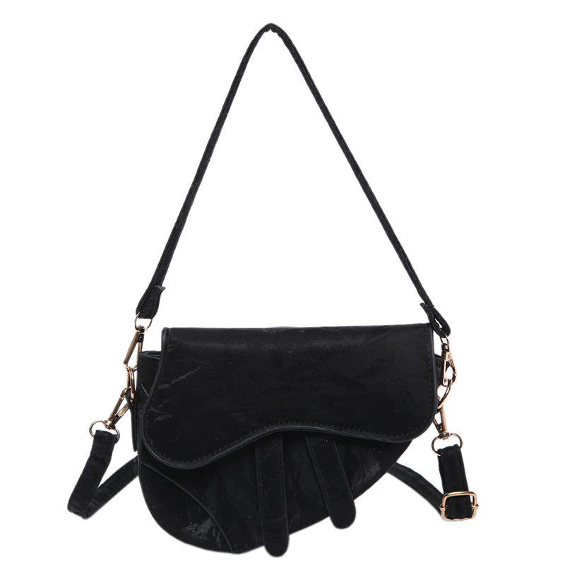 Retro PU Saddle Shoulder Bag for Women – 2024 Casual Fashion Small Square Handbag
