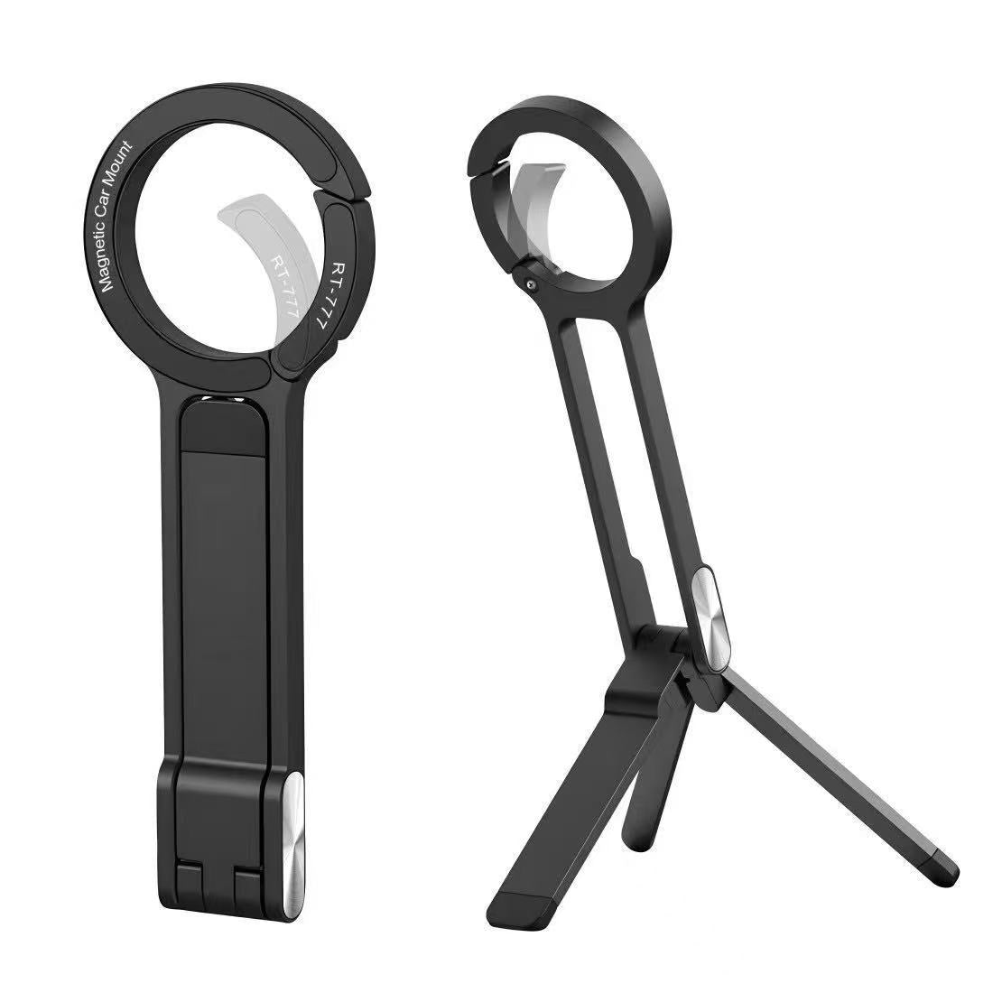 MagSafe Phone Tripod Stand – 360° Rotating Magnetic Holder with Spring Buckle