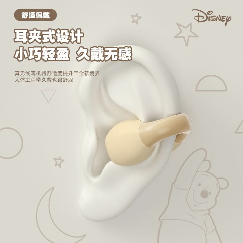 TWS Disney Wireless Ear Clip Bluetooth Headset – Noise Reduction For Sports & Gaming