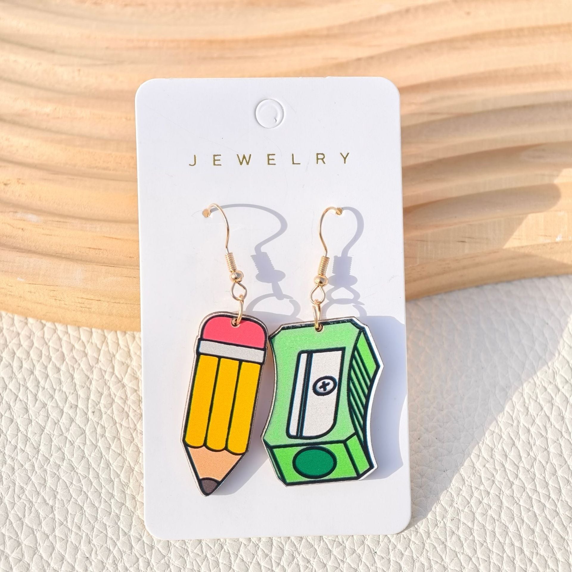 3D Wooden Book Earrings for Women – Graduation Teacher Student Jewelry