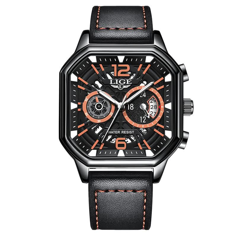 Octagonal Sports Watch for Men – Multi-Function Quartz Watch
