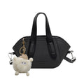 Women's Bucket Bag – Stylish Contrast Color Messenger Bag with Keychain