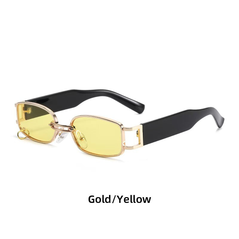 Retro Modern UV400 Sunglasses – Small Metal Frame Trendy Eyewear for Men & Women