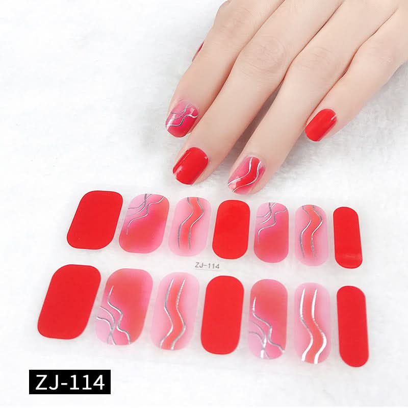 Waterproof 3D Gel Nail Stickers - Durable