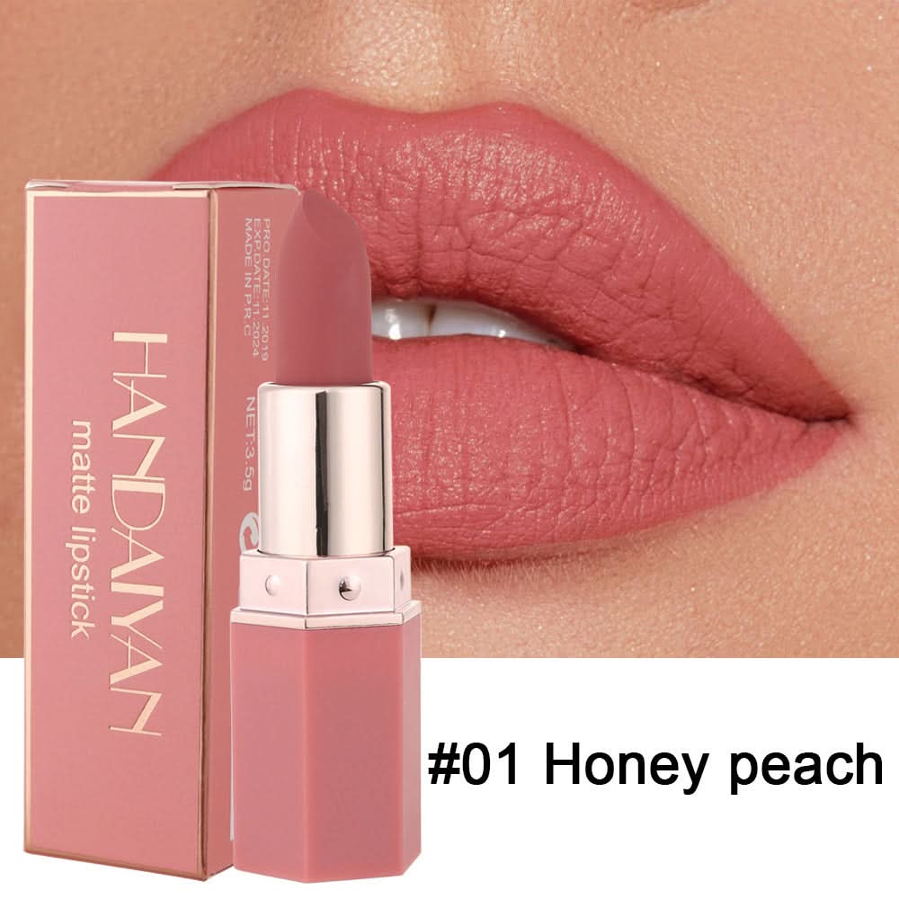 HANDAIYAN Matte Lipstick Set – Long-Lasting, Waterproof, High-Pigment, Moisturizing Lip Color (Pack of 6)