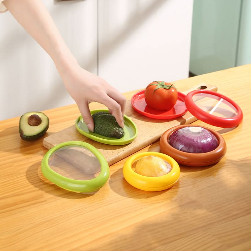 Transparent Fresh-Keeping Box - Refrigerated Fruit & Vegetable Storage with Divider