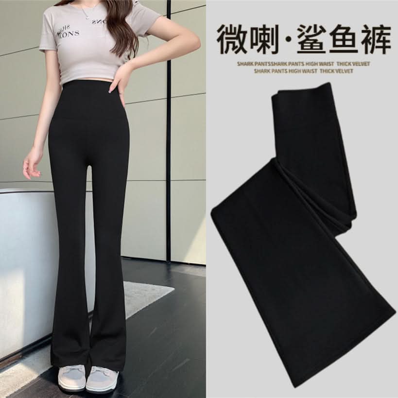 Women's High-Waist Flared Shark Leggings