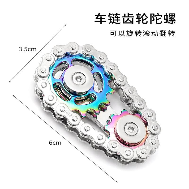 Zinc Alloy EDC Fidget Spinner Gear Toy