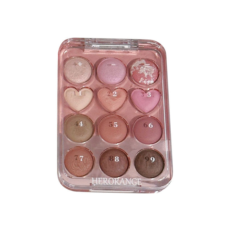 12-Color Eyeshadow Palette – Waterproof, Shimmer & Matte Earth Tones for All-Day Wear
