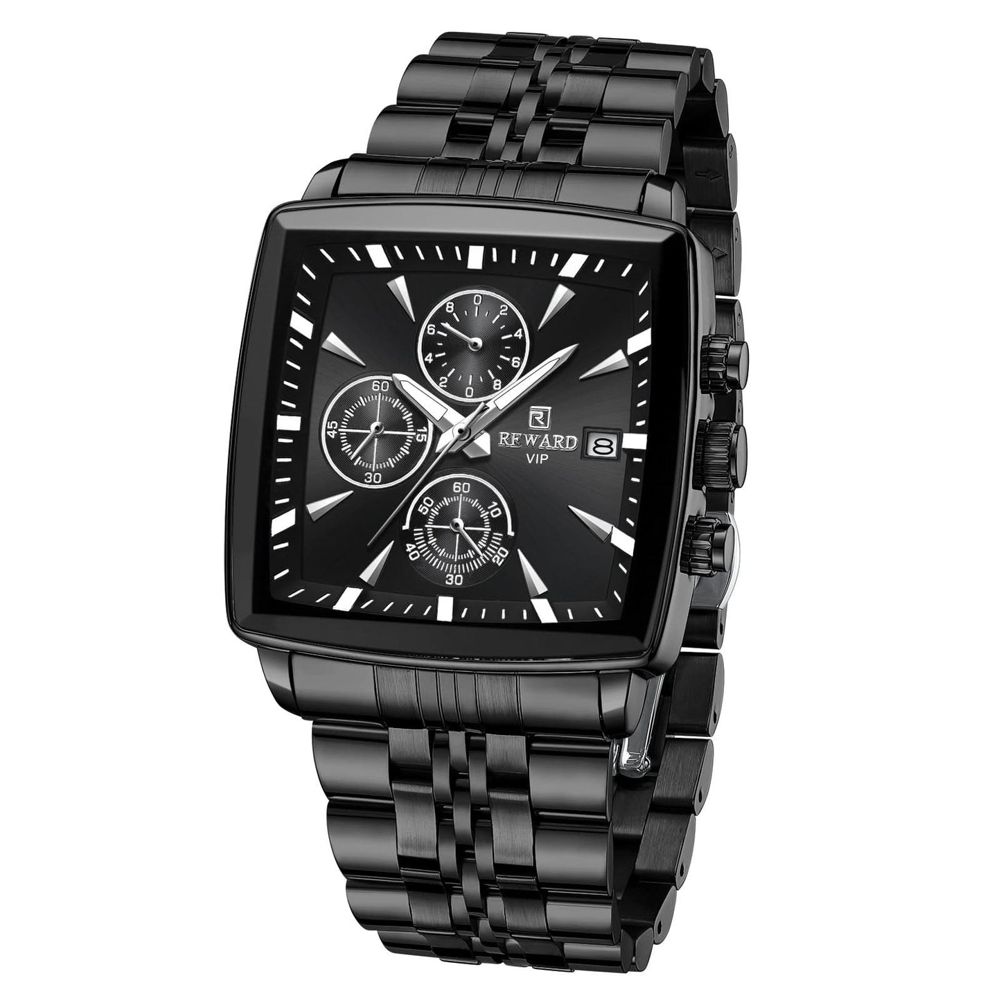 Men’s Square Chronograph Quartz Watch – Business Timepiece with Luminous Dial
