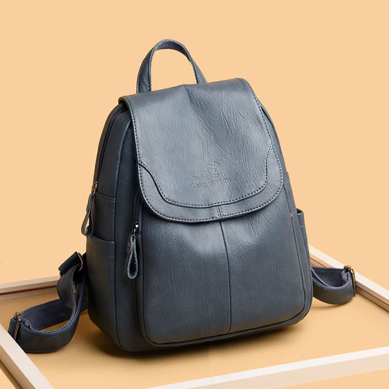 Women's Soft Leather Backpack – With Hidden Zipper Pockets