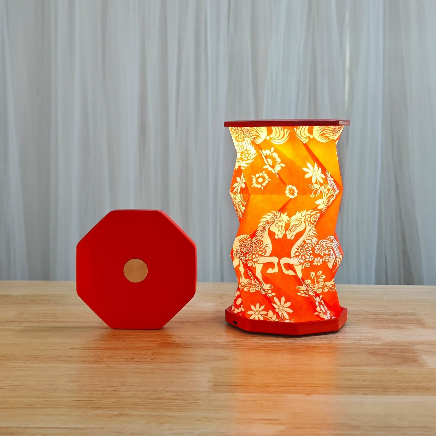 Modern LED Table Lamp – Magnetic Folding Rotating Origami Night Light for Home Décor & Gifts