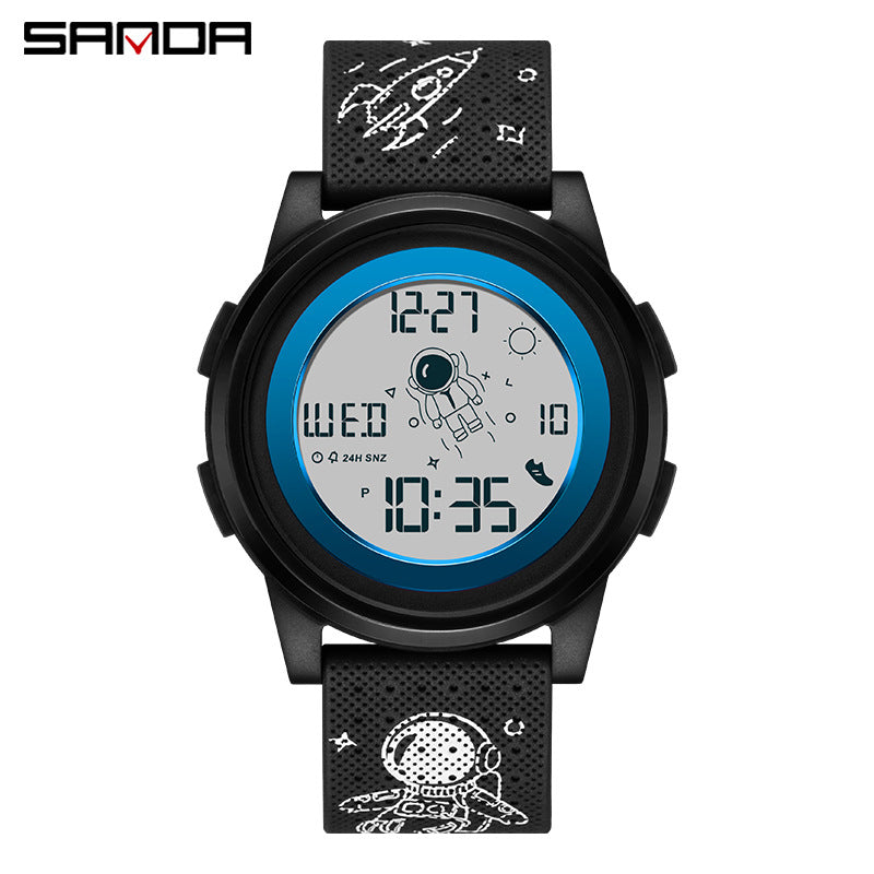 SANDA Astronaut Digital Watch – Unisex Luminous Waterproof Sports Watch