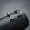 Trendy Titanium Steel Eye Earrings – Devil’s Eye Studs (Unisex)