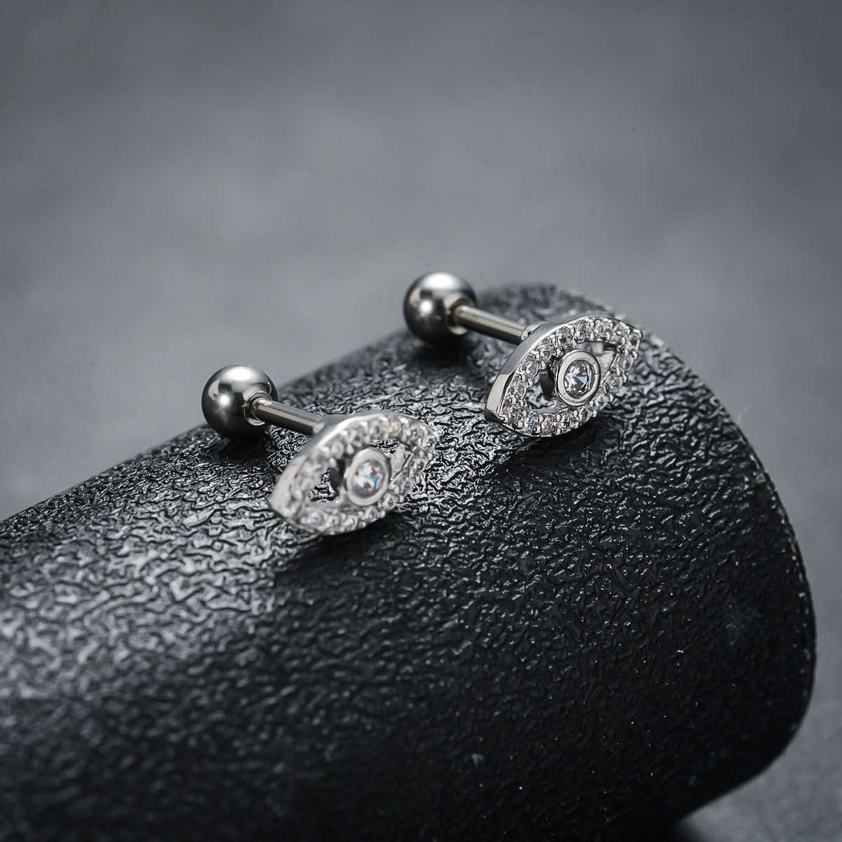 Trendy Titanium Steel Eye Earrings – Devil’s Eye Studs (Unisex)