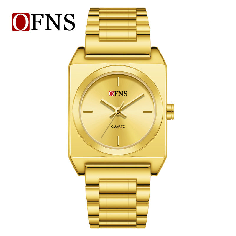 OFNS Square Quartz Watch – Waterproof Casual Stainless Steel Watch for Women