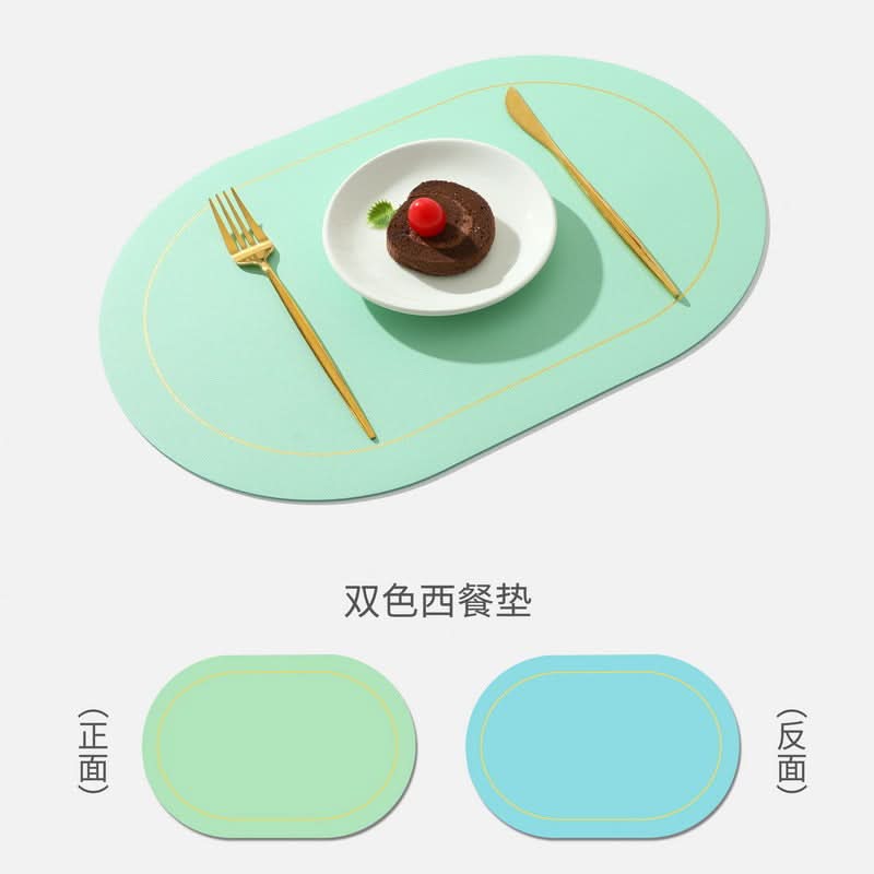 Leather PVC Non-Slip Dining Table Mat