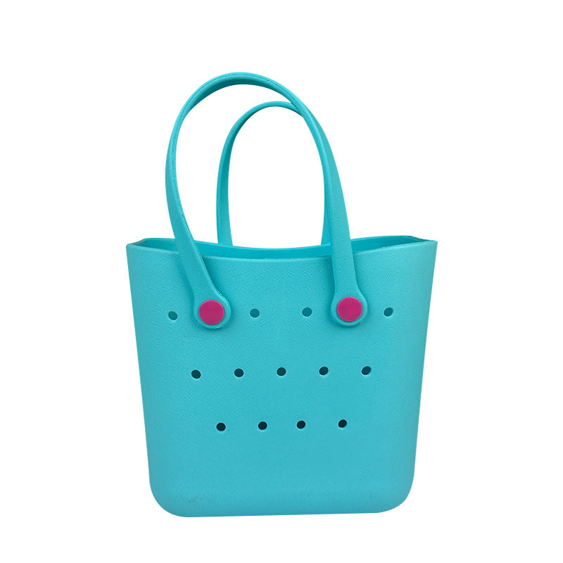 Waterproof EVA Beach Bag – Lightweight Small Tote with Chain Strap for Summer & Travel