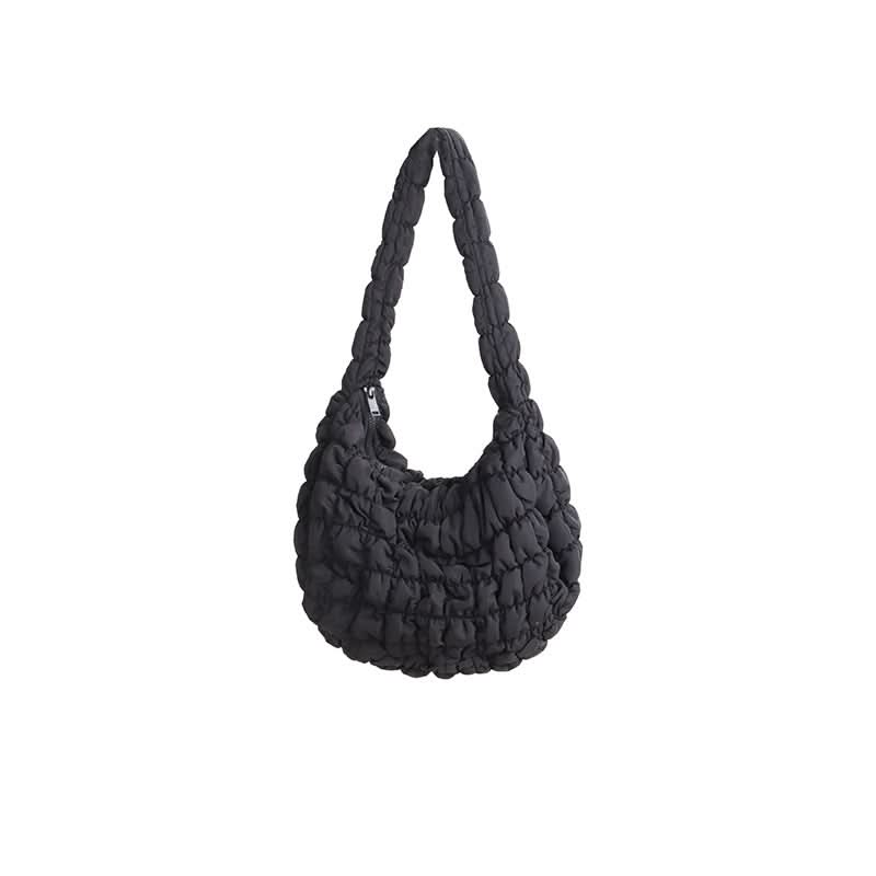 Cloud Pleated Large Nylon Shoulder Bag - Niche Design for Women