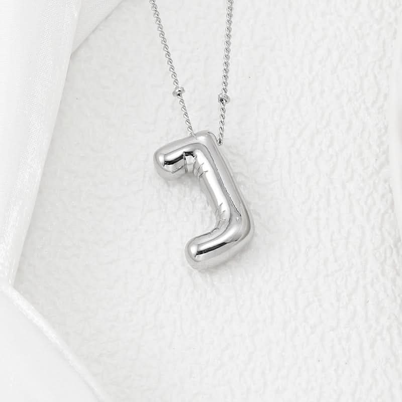Silver-Plated Alphabet Pendant Necklace – Hip-Hop Style