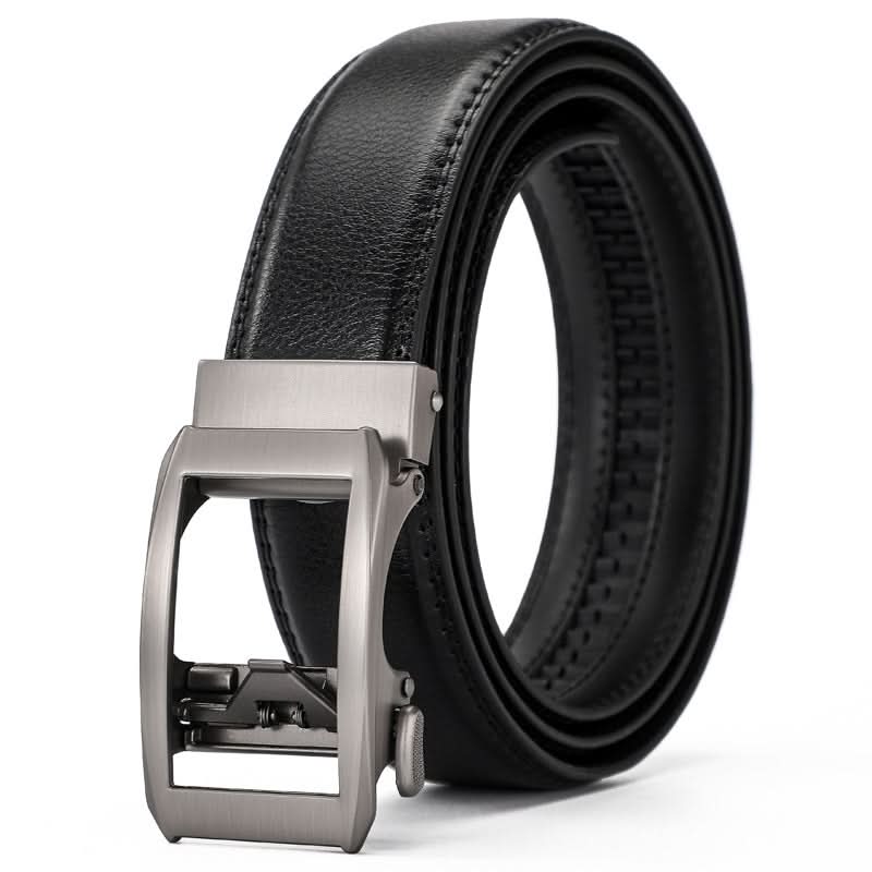Men’s Leather Automatic Buckle Belt – Adjustable Belt