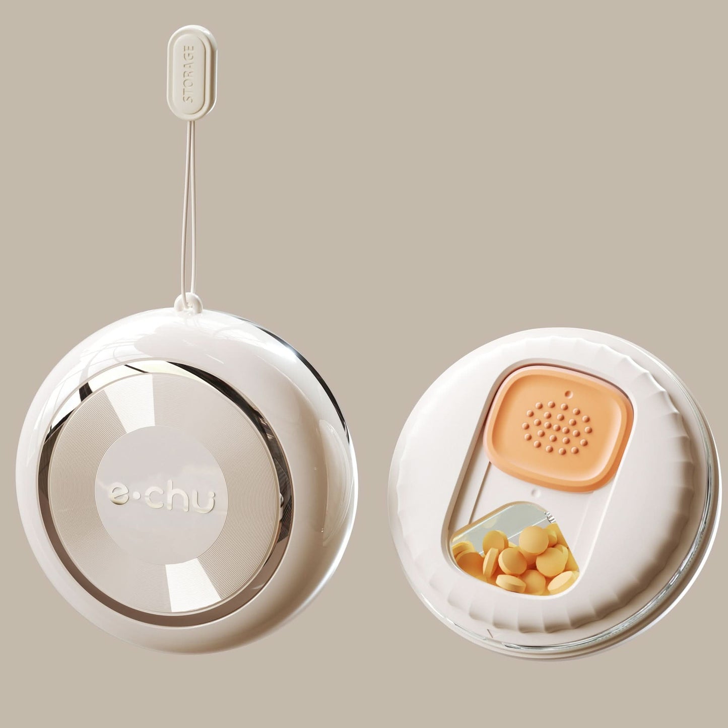 Portable medicine box, outdoor sealed waterproof and moisture-proof pill dispenser, rotating medicine box