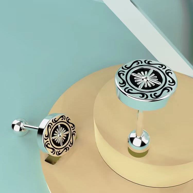 Men’s Rudder Cross Earrings – Statement Studs