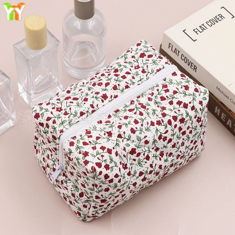 Spring Floral Large Capacity Travel Cosmetic Bag