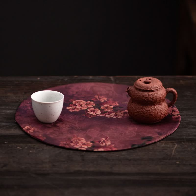 Double-Sided Fragrant Cloud Yarn Tablecloth - Tea Ceremony Accessory