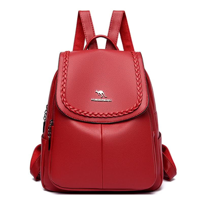 Women's PU Leather Shoulder Backpack – Casual Bag for Daily Use