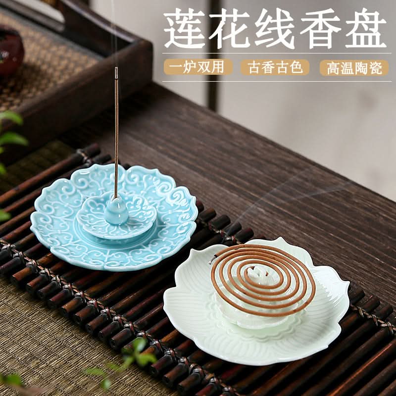 Ceramic Lotus Incense Burner