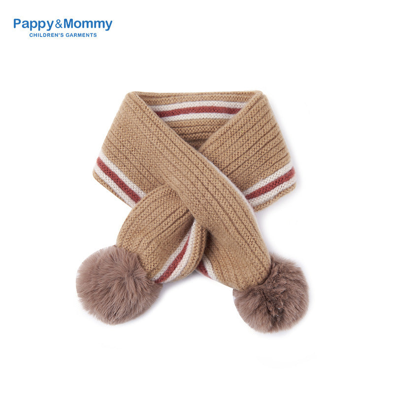 Baby Winter Scarf – Soft Knit Imitation Cashmere, Warm Jacquard Design
