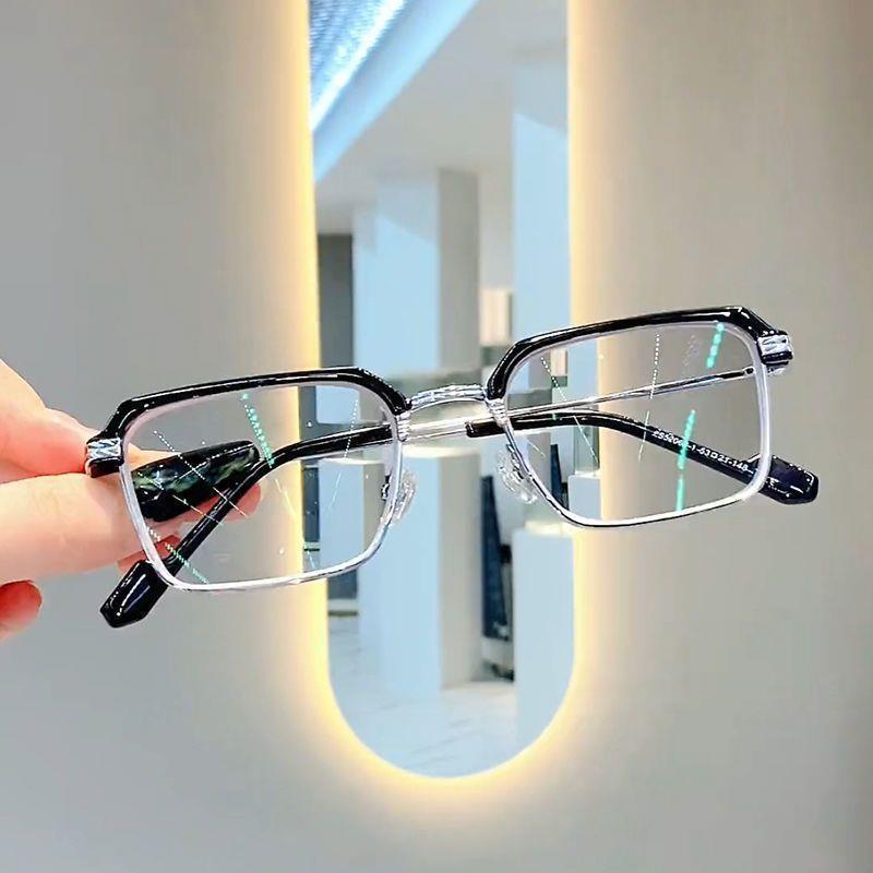 Unisex Anti-Blue Light Square Glasses – Full Frame Resin Lenses for Myopia or Fashion Use