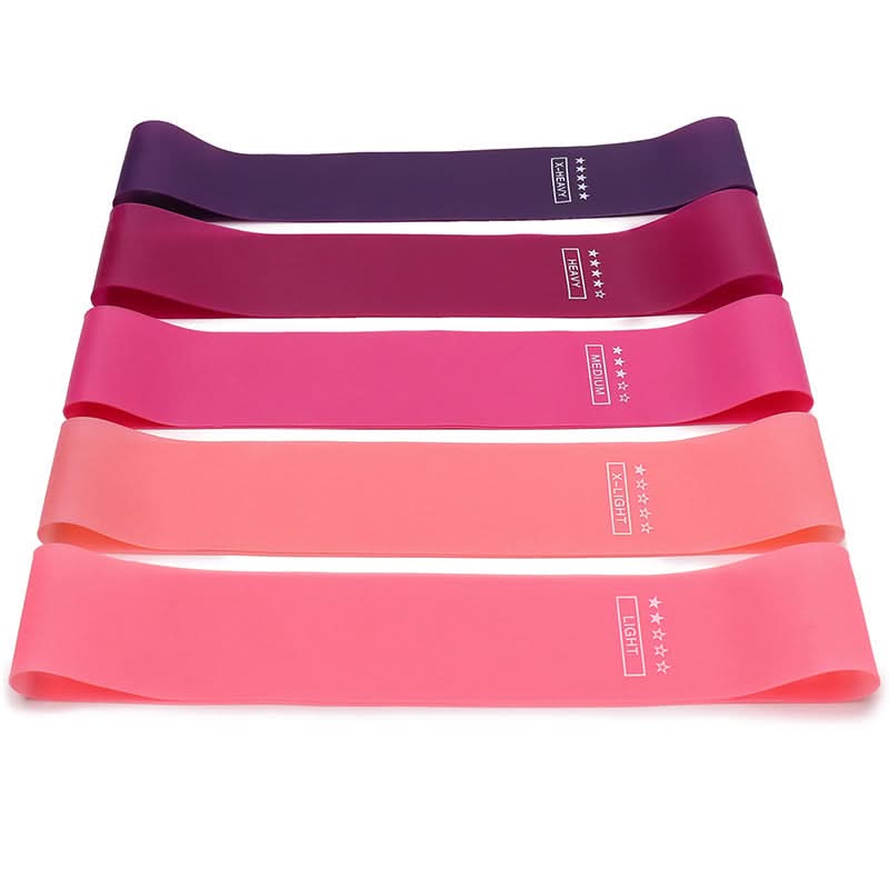 Pack of 5 Portable Resistance Bands for Women - Fitness Set