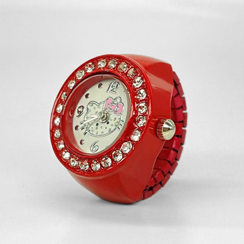 Women's Stylish Ring Watch – Quartz Finger Watch